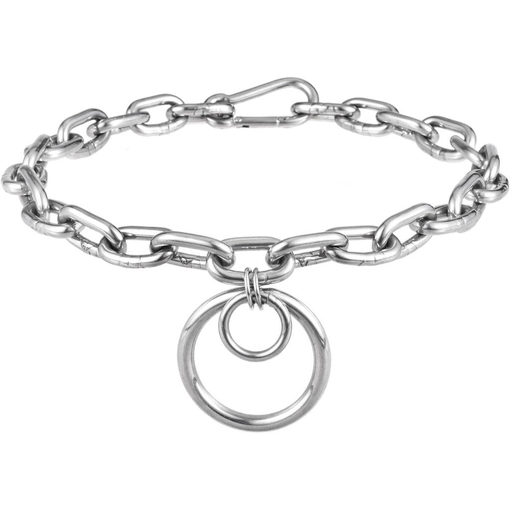 Statement Thick O Ring Chain Choker Stainless Steel Heavy Chunky Chain Collar Si